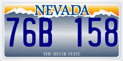 NV license plate 76B158