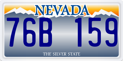 NV license plate 76B159
