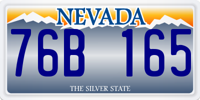 NV license plate 76B165