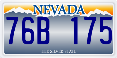 NV license plate 76B175