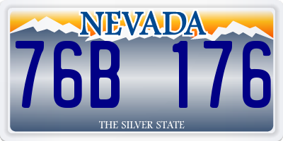 NV license plate 76B176