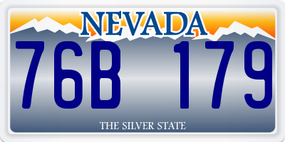 NV license plate 76B179