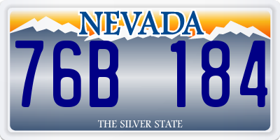 NV license plate 76B184