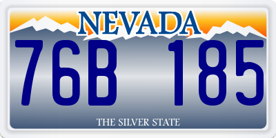 NV license plate 76B185