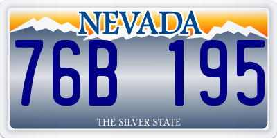 NV license plate 76B195
