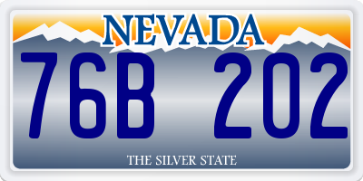 NV license plate 76B202
