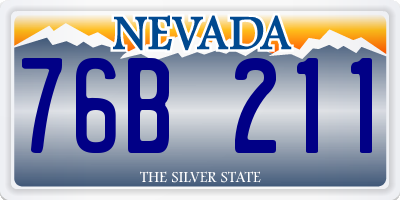 NV license plate 76B211