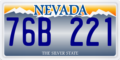 NV license plate 76B221