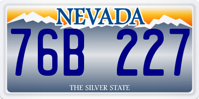 NV license plate 76B227