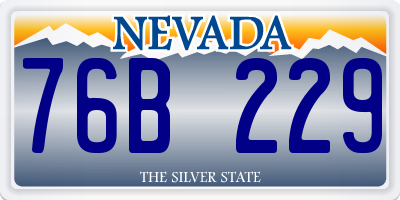 NV license plate 76B229