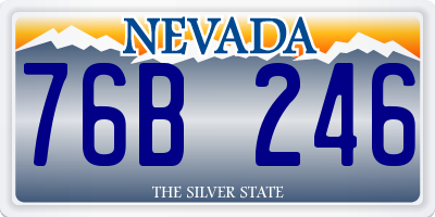 NV license plate 76B246