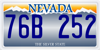 NV license plate 76B252