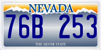 NV license plate 76B253