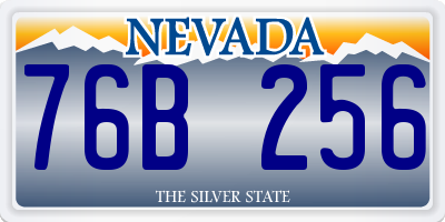 NV license plate 76B256