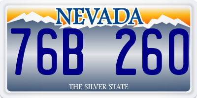 NV license plate 76B260
