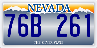 NV license plate 76B261