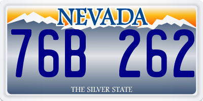 NV license plate 76B262