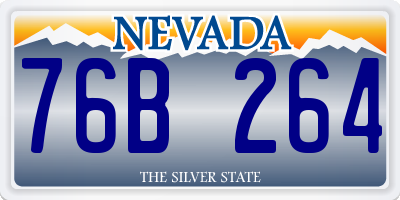 NV license plate 76B264