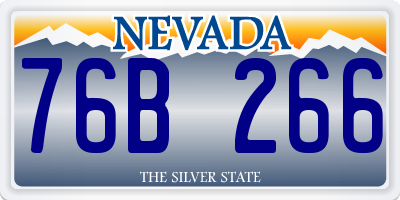 NV license plate 76B266