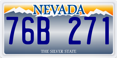 NV license plate 76B271