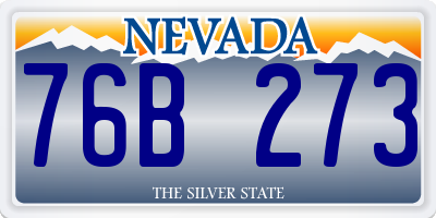 NV license plate 76B273