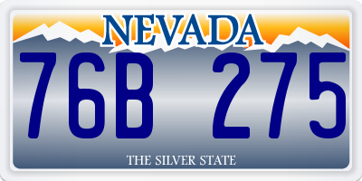 NV license plate 76B275