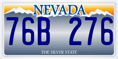 NV license plate 76B276