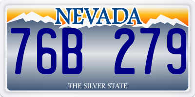 NV license plate 76B279