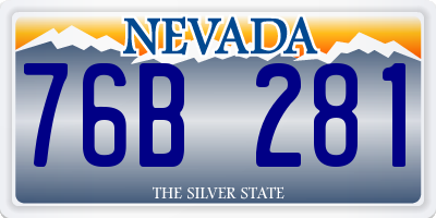 NV license plate 76B281