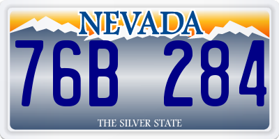 NV license plate 76B284