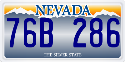 NV license plate 76B286