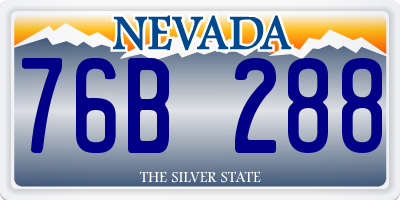 NV license plate 76B288