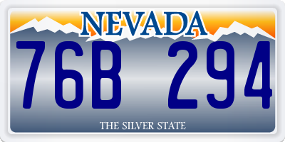 NV license plate 76B294