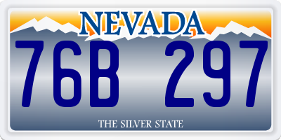 NV license plate 76B297
