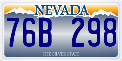 NV license plate 76B298