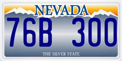 NV license plate 76B300