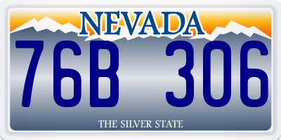 NV license plate 76B306