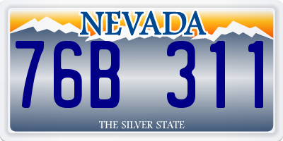 NV license plate 76B311