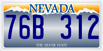 NV license plate 76B312