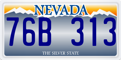 NV license plate 76B313