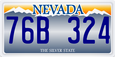 NV license plate 76B324