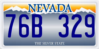NV license plate 76B329