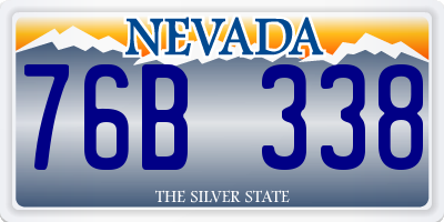 NV license plate 76B338