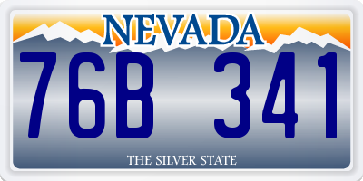 NV license plate 76B341