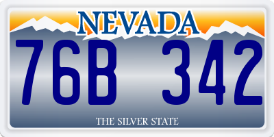 NV license plate 76B342