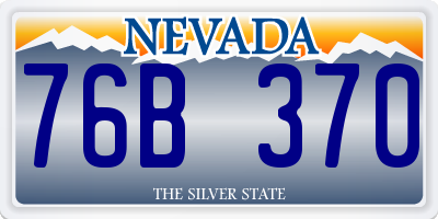 NV license plate 76B370