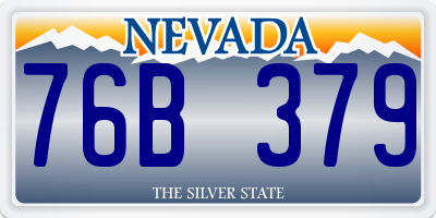 NV license plate 76B379