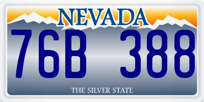 NV license plate 76B388
