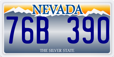 NV license plate 76B390