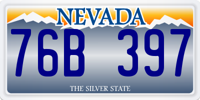 NV license plate 76B397